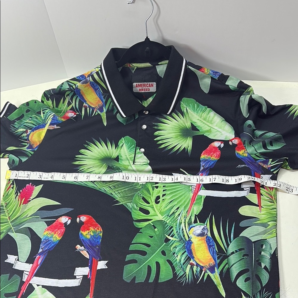 American Breed Black Tropical Polo - Picture 3 of 7